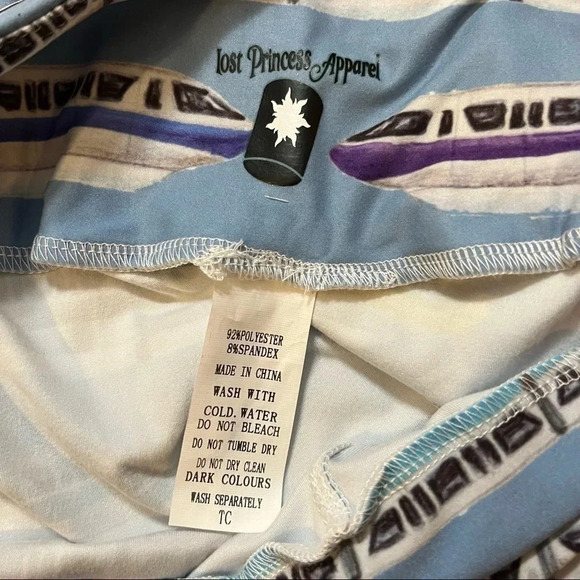 Lost Princess Apparel Disney Rainbow Monorail TC Tall And Curvy Leggings Blue - Picture 4 of 7